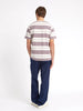OLIVER SPENCER STRIPE CONDUIT T-SHIRT MAUVE