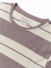 OLIVER SPENCER STRIPE CONDUIT T-SHIRT MAUVE