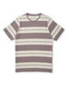 OLIVER SPENCER STRIPE CONDUIT T-SHIRT MAUVE