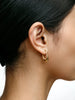 WOLF CIRCUS ELLIE SMALL HINGED HOOP  EARRINGS  14K GOLD PLATED BRONZE