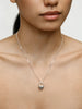 WOLF CIRCUS HEART LOCK CHARM NECKLACE STERLING SILVER
