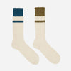 ANONYMOUS ISM STRIPE CUFF SOCKS - 2 PACK