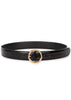 ANDERSONS WOMENS NARROW MOCK CROC BELT WITH RING BUCKLE