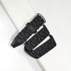 ANDERSONS WOVEN ELASTIC BELT WITH LEATHER TRIM - 35MM