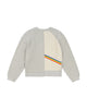 ETRE CECILE RAINBOW RIB CROPPED DECONSTRUCTED SWEATSHIRT