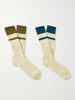 ANONYMOUS ISM STRIPE CUFF SOCKS - 2 PACK
