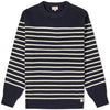 ARMOR-LUX 79505 ROUNDNECK STRIPE WOOL SWEATER NAVY/NATURE