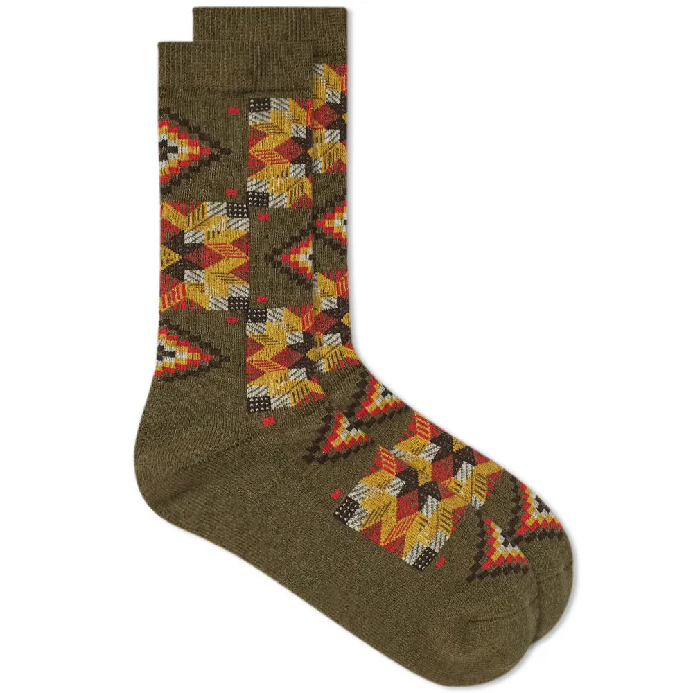 ANONYMOUS ISM AMERICAN QUILT PILE CREW SOCK