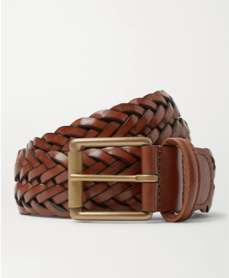 ANDERSONS WOVEN LEATHER BELT - 35MM