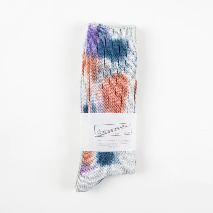 ANONYMOUS ISM SCATTER DYE CREW SOCK