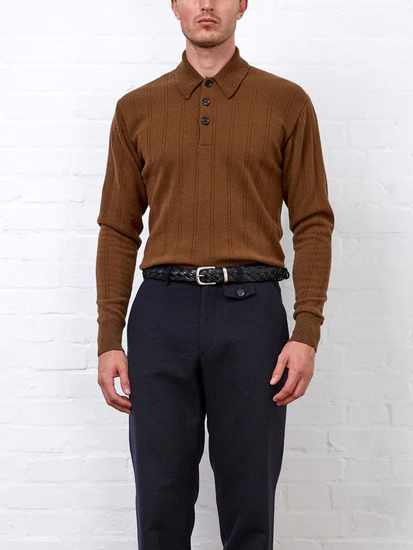 OLIVER SPENCER PABLO KNITTED POLO SHIRT