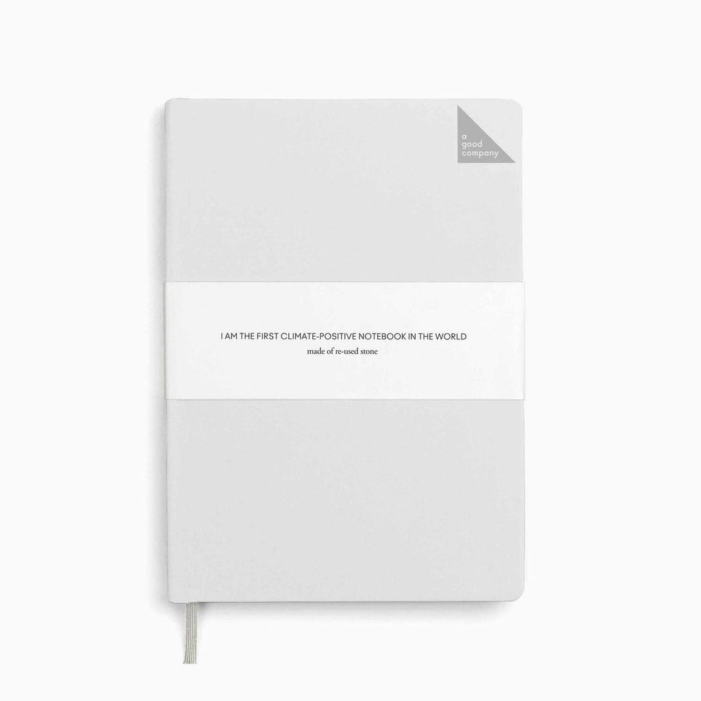 A GOOD COMPANY A5 LINED STONE NOTEBOOK SNOW WHITE